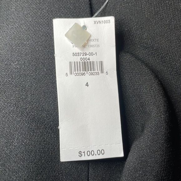 BANANA REPUBLIC Split-Neck Sheath Midi Dress, Black, Size 4 - Picture 5 of 8